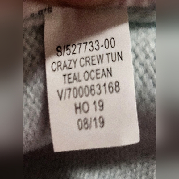 GAP - Women's Ocean Teal Crew Neck Merino Wool Blend Tunic Sweater - Size M - Picture 2 of 6